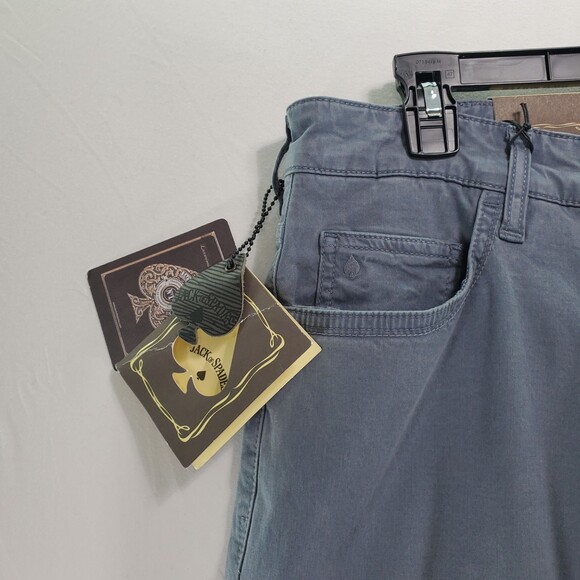 NWT Jack of Spades High Roller Comfort Fit Straight Leg Blue Grey 32x32 Trouser - Picture 12 of 14